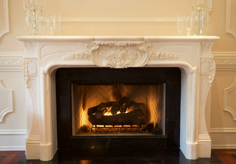 Semerjian Builders custom home builders featured marble fireplace